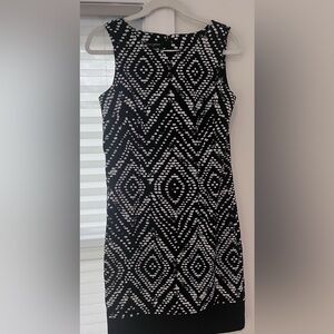 Mario Serrani black and white dress size 6